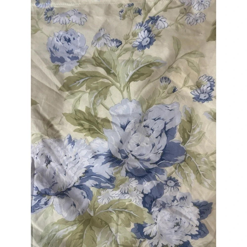 Waverly Floral Pillow Shams Blue Green 29